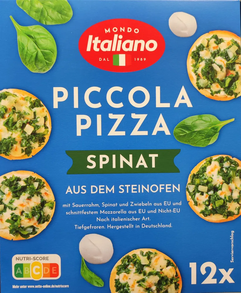 Piccola Pizza Spinat