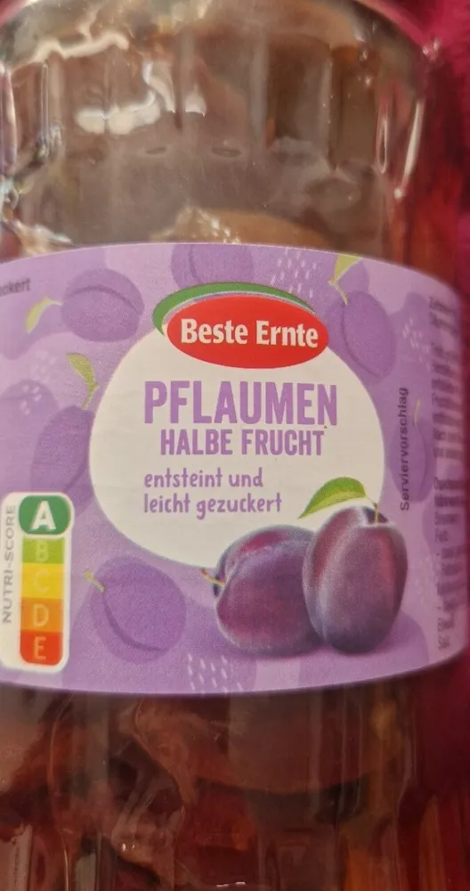 Pflaumen Halbe Frucht