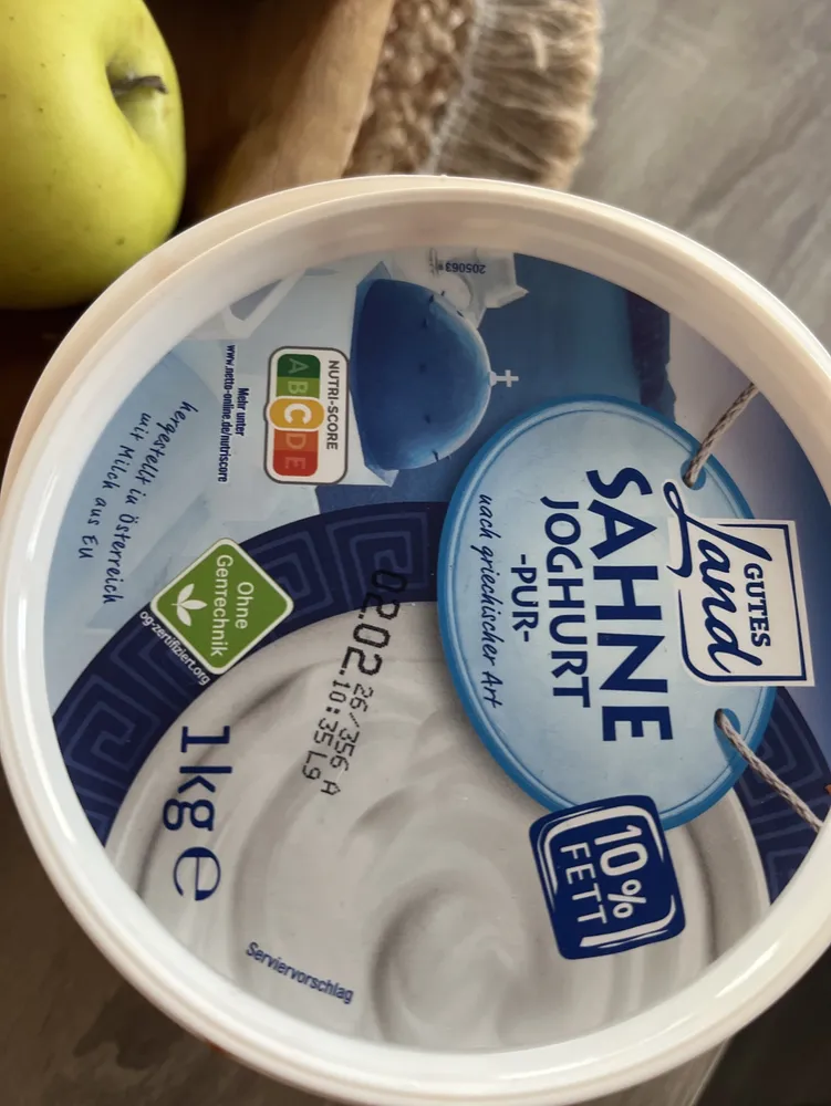 SAHNE JOGHURT -PUR-