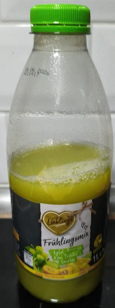 Frühlingsmix Apfe, Ananas, Kiwi, Traube & Limette