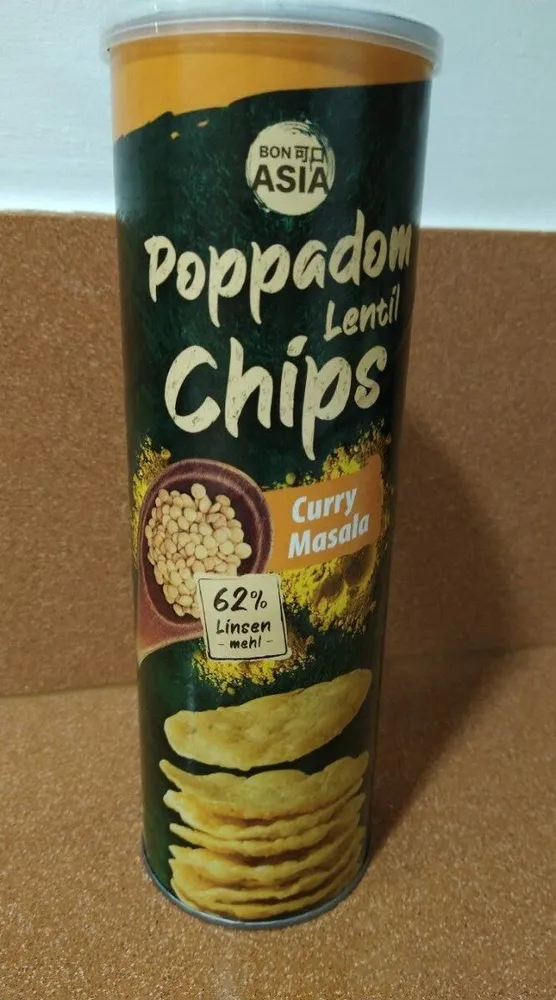 Poppadom lentil chips