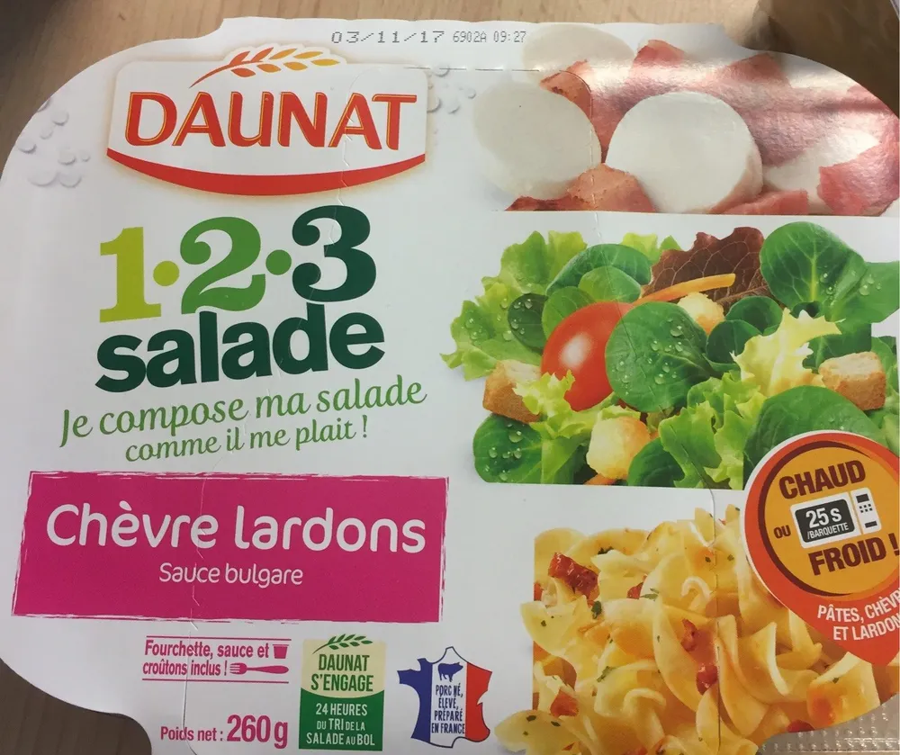1.2.3 salade chevre et lardons