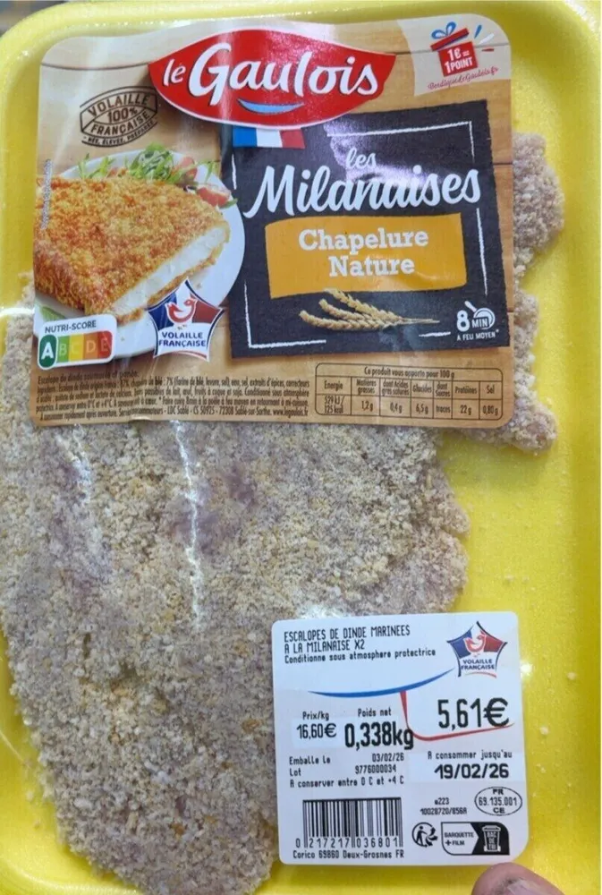 escalope panée