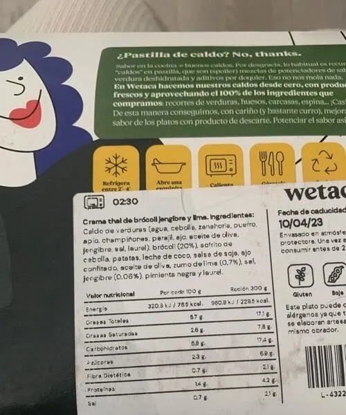 Crema thai de brócoli jengibre y lima