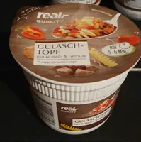Gulaschtopf mit Nudeln und Gemüse