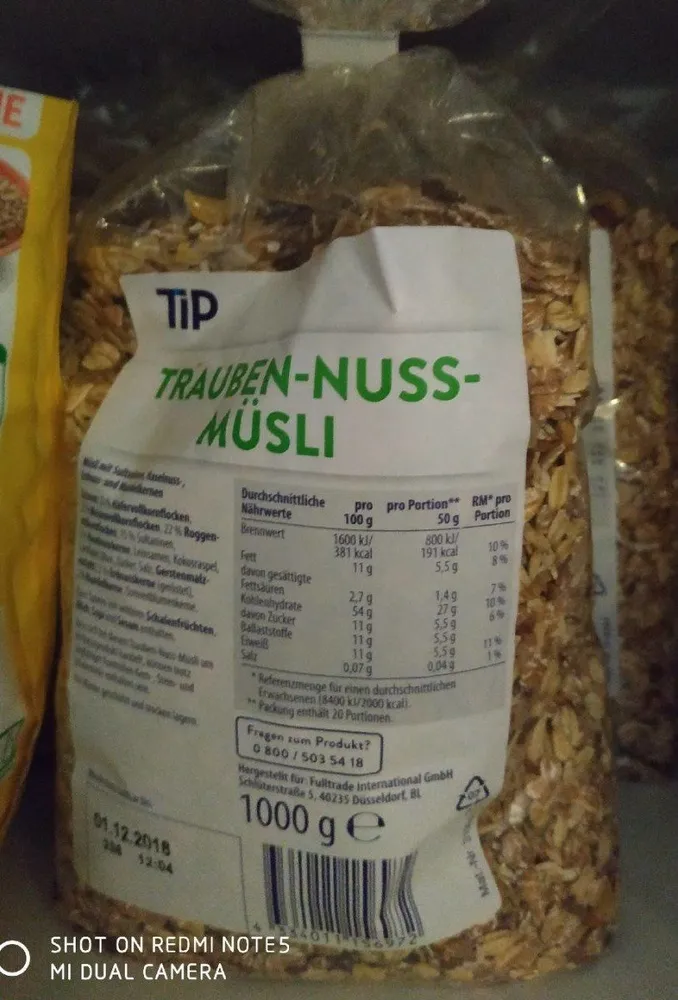 Trauben-nuss-Musli