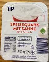 Speisequark mit Sahne