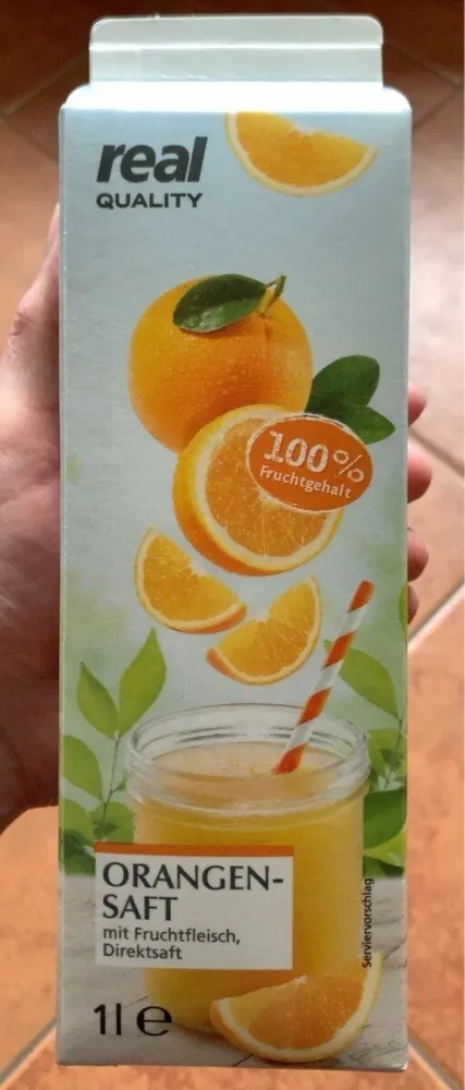 Orangensaft mit Fruchtfleisch, Direktsaft