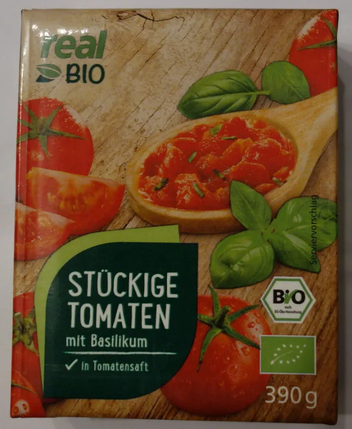 Stückige Tomaten mit Basilikum