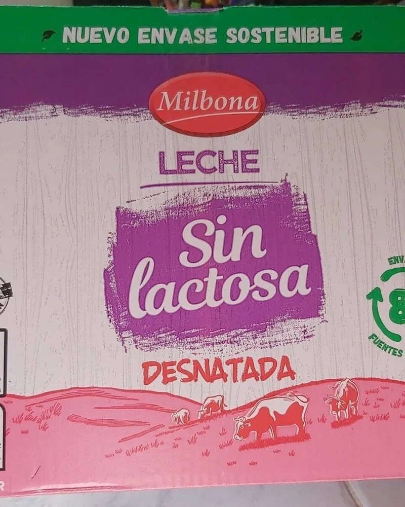 Leche desnatada sin lactosa