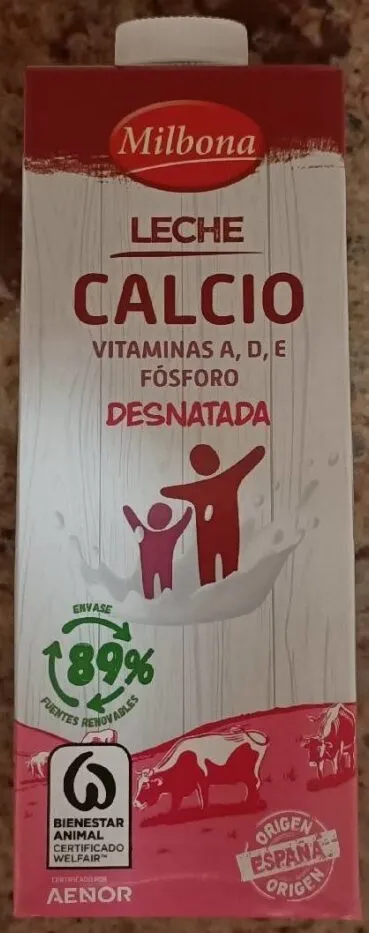 Leche Desnatada Calcio