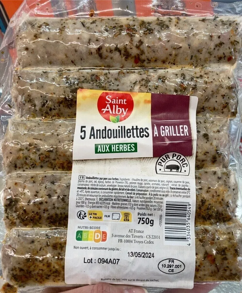 Andouillettes aux herbes
