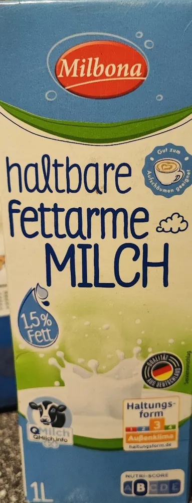 haltbare, fettarme Milch