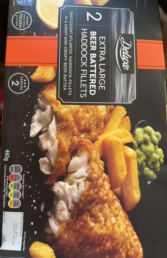 Deluxe Extra Large Beer Battered Haddock Fillets By LIDL