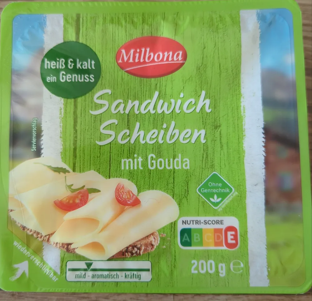 Sandwich Scheiben mit  Gouda