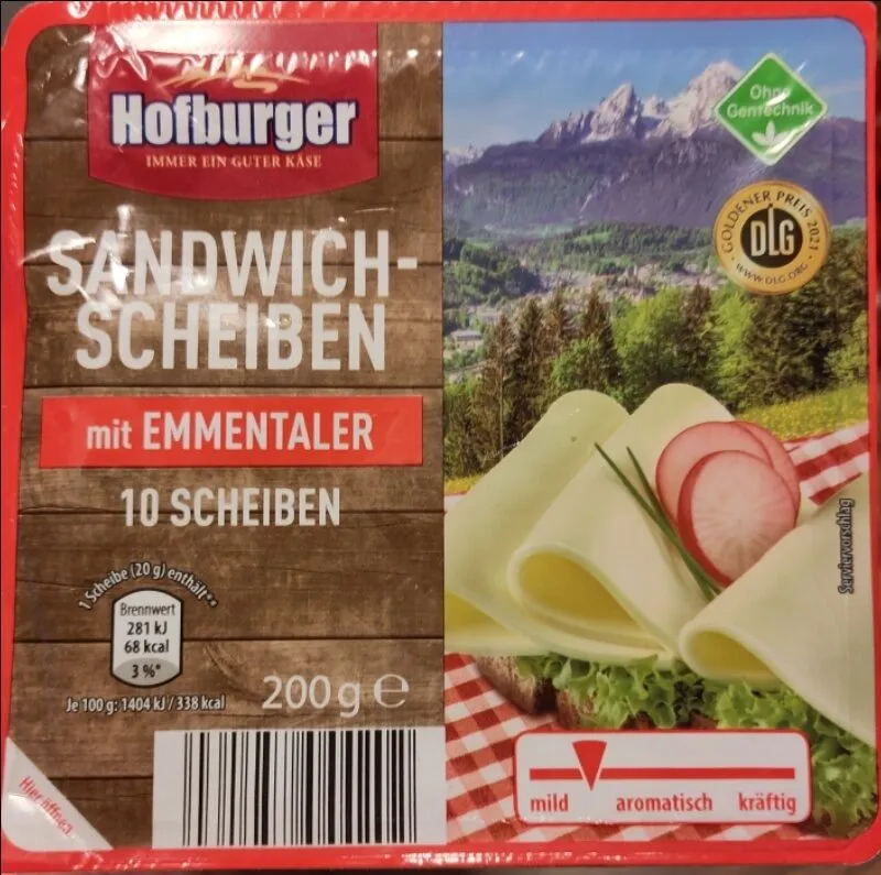 Emmentaler Sandwich Scheiben