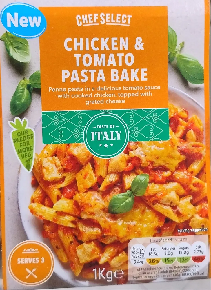 Chicken & Tomato Pasta Bake