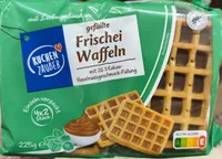 Gefüllte Frischei Waffeln mit Kakao-Haselnussgeschmack-Füllung