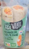 Wraps fromage de chèvre pané carottes et tomates