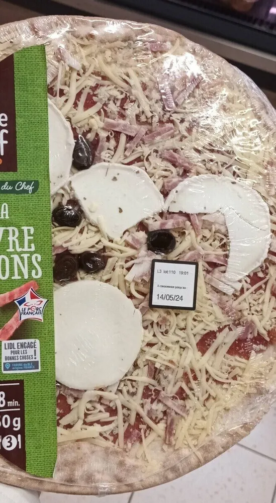 Pizza chèvre lardons