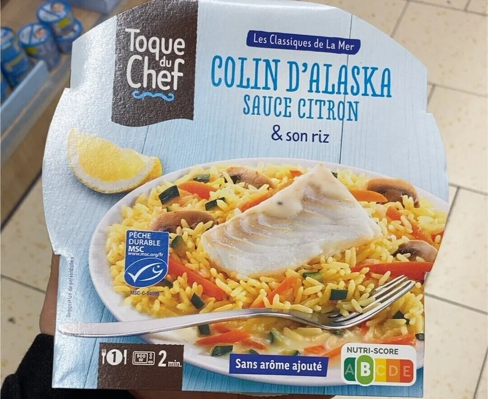 COLIN D'ALASKA SAUCE CITRON & son riz