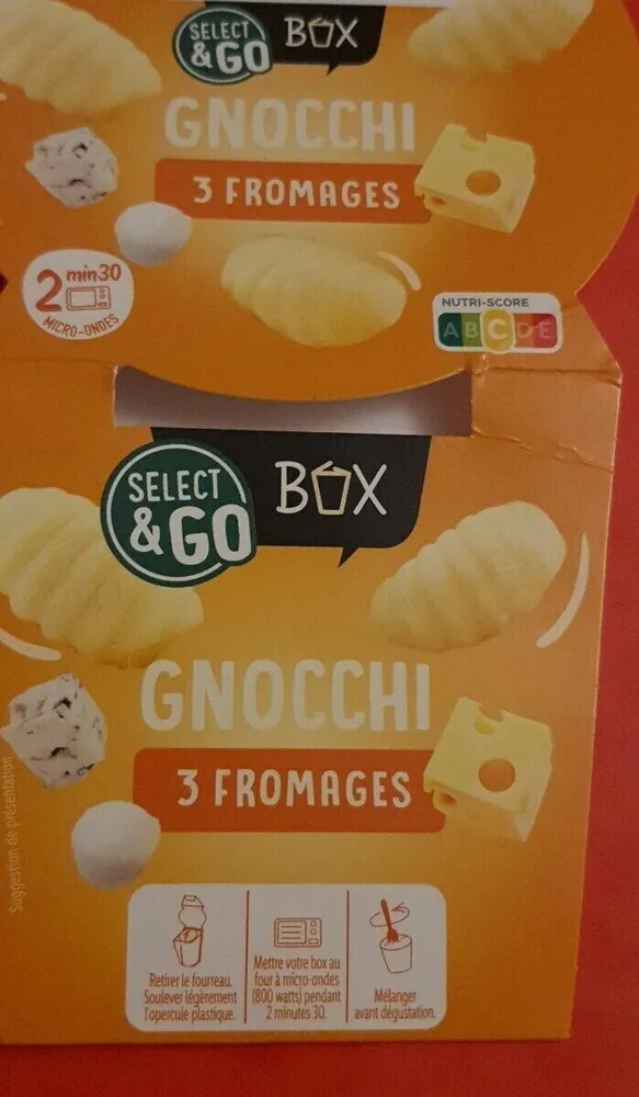 SELECT BOX &GO GNOCCHI 3 FROMAGES L Retirer le fou