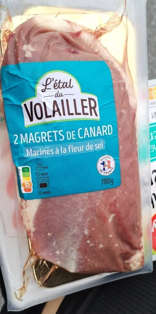 2 magrets de canard marinés à la fleur de sel