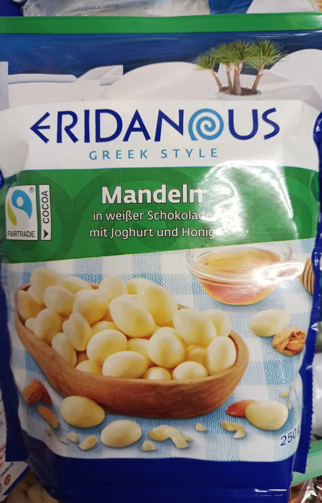 Mandeln in weißer Schokolade