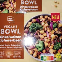 Vegane Bowl Dinkelweizen Kichererbsen