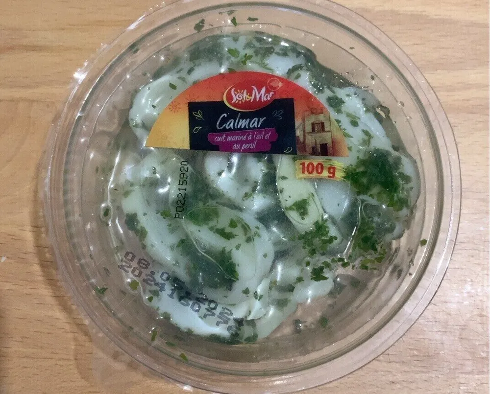 Calamars cuits à l’ail et au persil