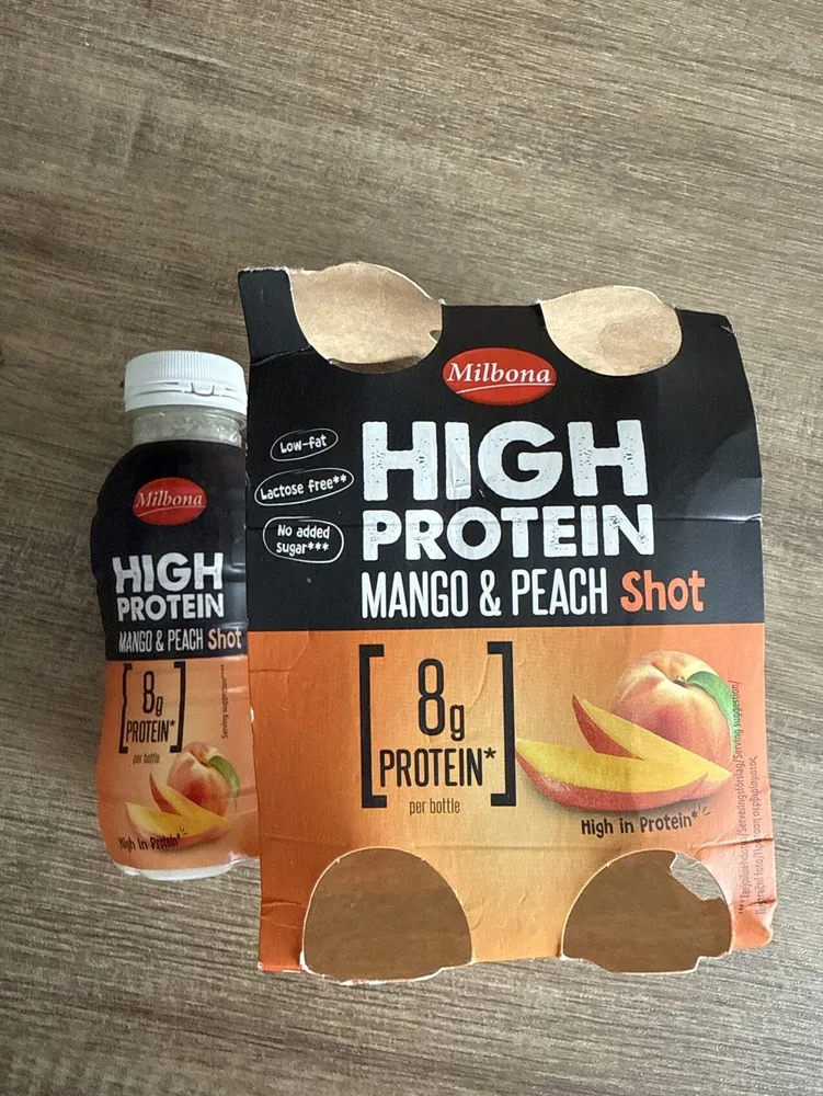 High protein shot mango&peach