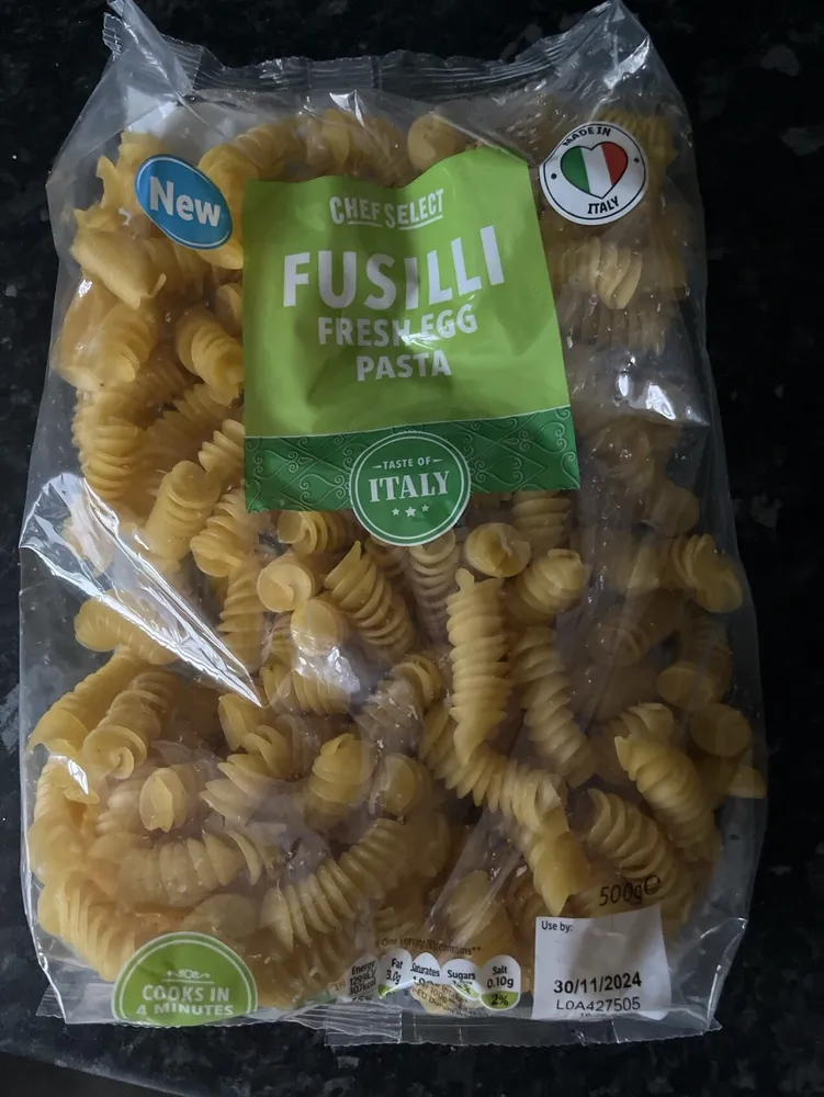 Fusilli Fresh Egg Pasta