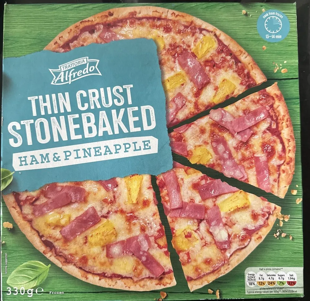 Thin Crust Stone baked Ham & Pineapple