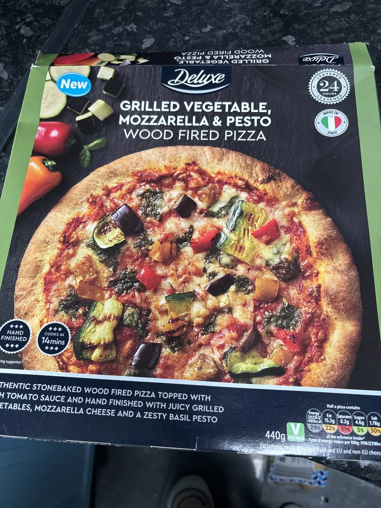 Grilled Vegetable, Mozzarella & Pesto Wood Fired Pizza
