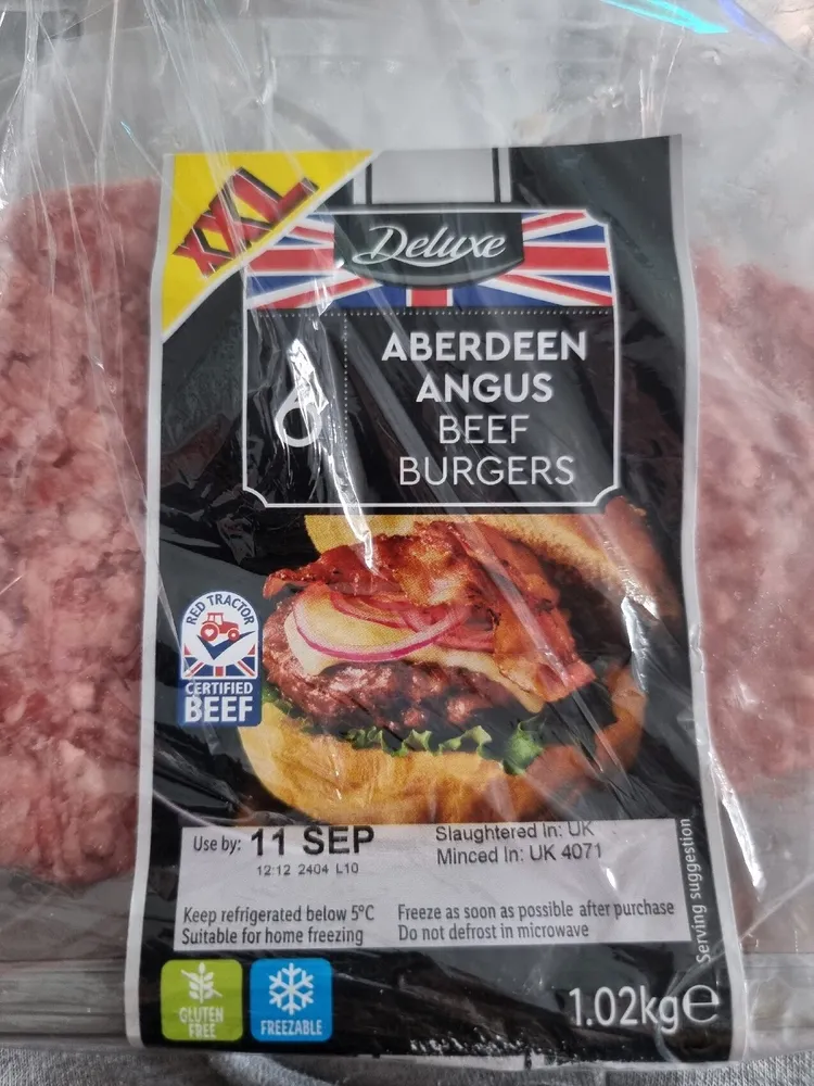 British Aberdeen Angus Beef Burgers
