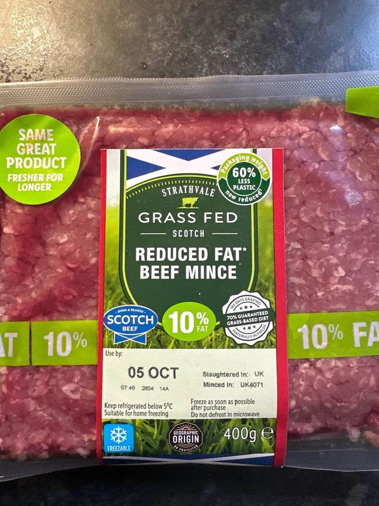 Grass Fed Beef Mince 10%