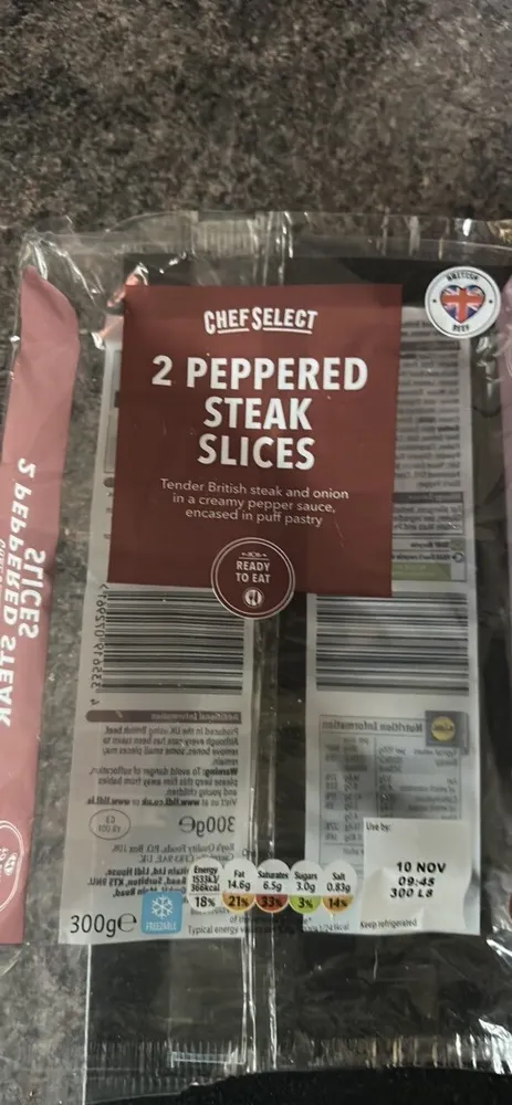 2 Peppered Steak Slices