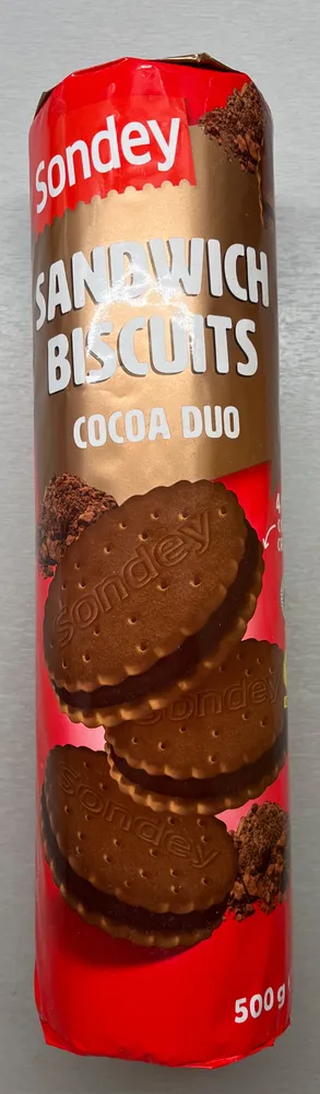Sušenky plněné kakaovou náplní