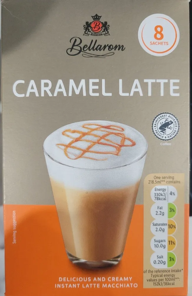 8 Bellarom SACHETS CARAMEL LATTE DELICIOUS AND CRE