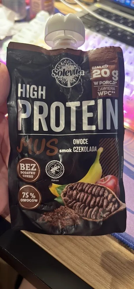High Protein Mus owoce smak czekolada