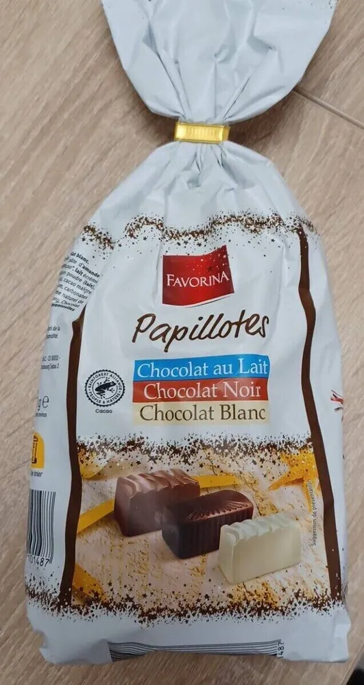 Papillottes chocolat lait noir blanc