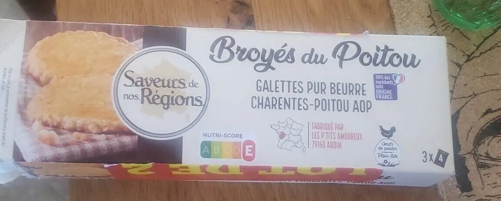 Broyés du Poitou GALLETTES PUR BEURRE CHARENTES-POITOU AOP