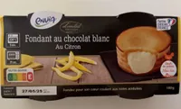 Fondant au chocolat blanc au citron