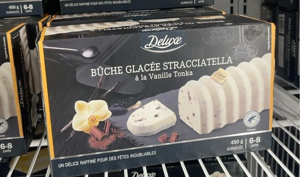 Bûche glacée Stracciatella à la Vanille Tonka