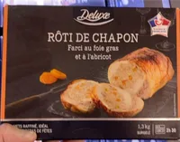 Rôti des chapon farci au foie gras et à l'abricot