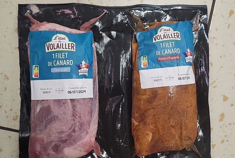 Filets de canard marinés