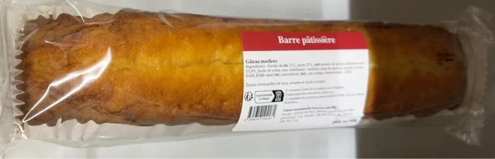 Barre pâtissière