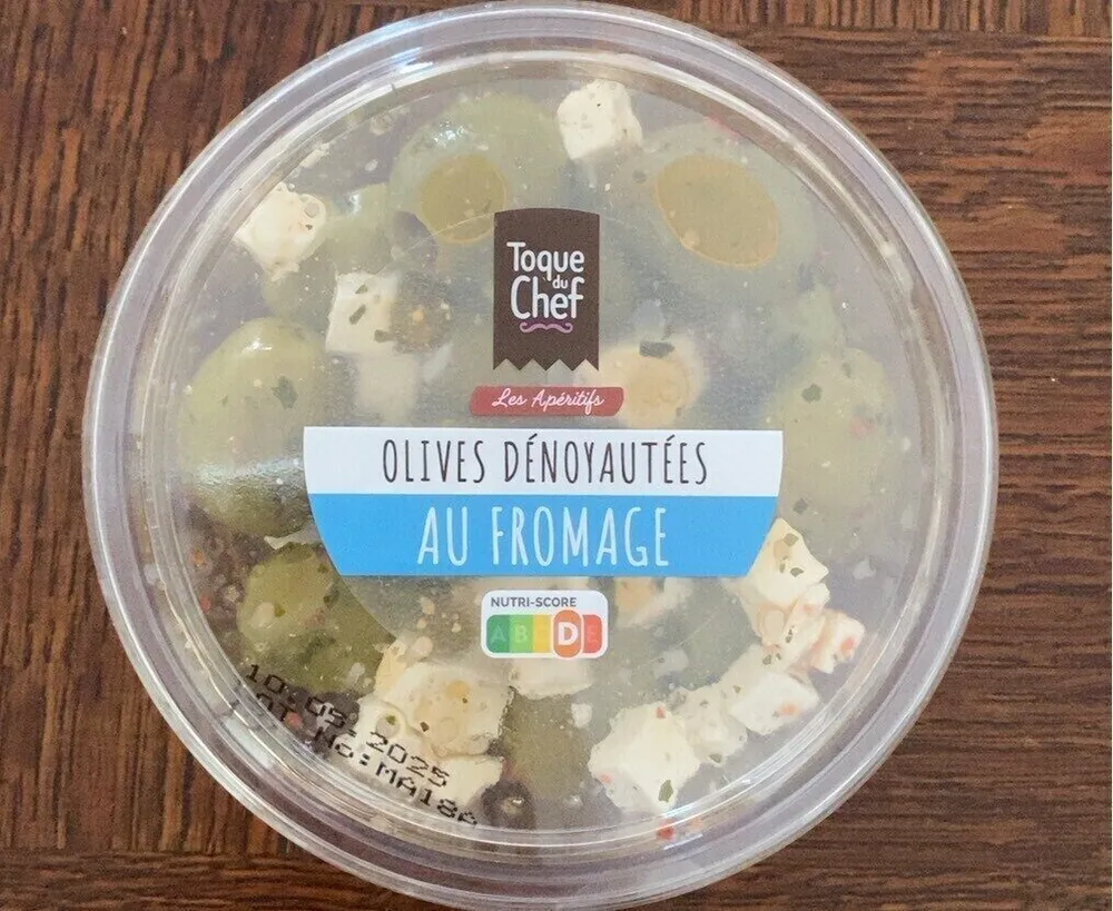 Olives dénoyautées au fromage