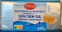 Mantequilla sin sal añadida