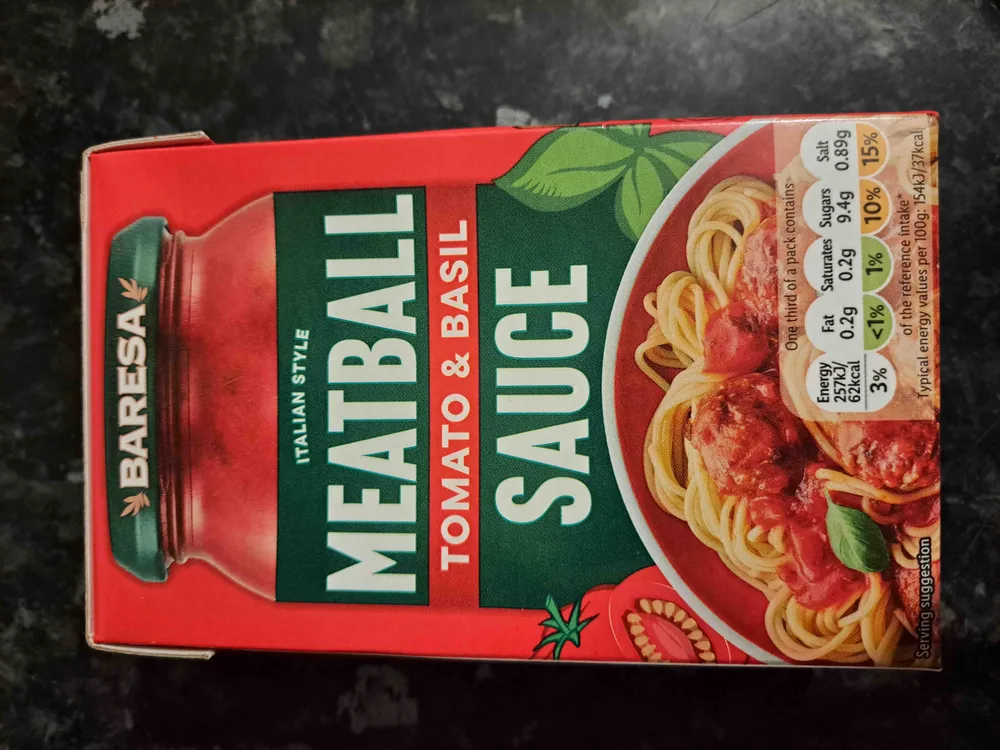 Tomato & Basil Meatball Sauce